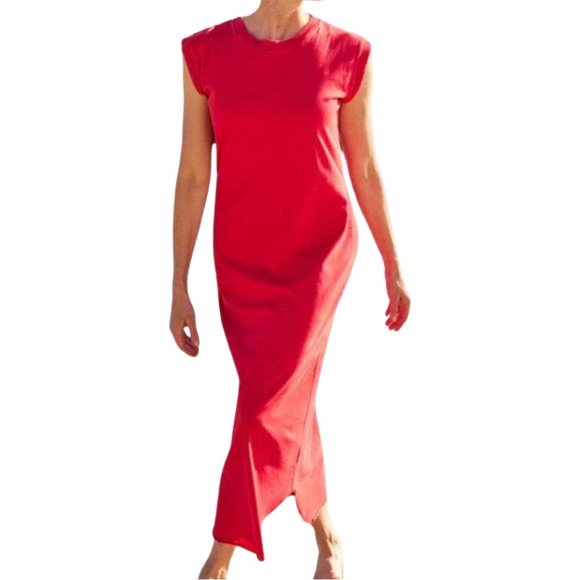 Frank & Eileen NWOT Cory Vintage Muscle Tee Dress Double Decker Red Size M - Picture 2 of 5